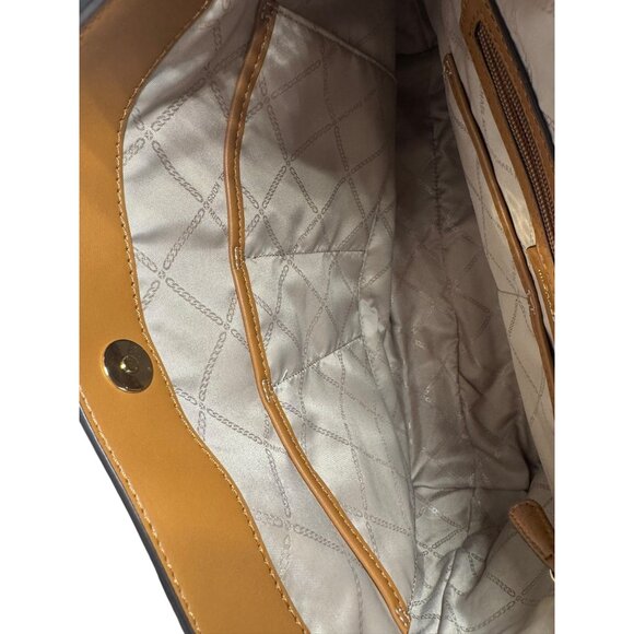 Michael Kors Jet Set Signature Brown Monogram Large Tote Bag - Picture 9 of 13